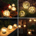 Solar Garden Globe Cracked Glass Automatic Dusk Sensor