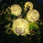 Solar Garden Globe Cracked Glass Automatic Dusk Sensor