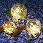 Solar Garden Globe Cracked Glass Automatic Dusk Sensor