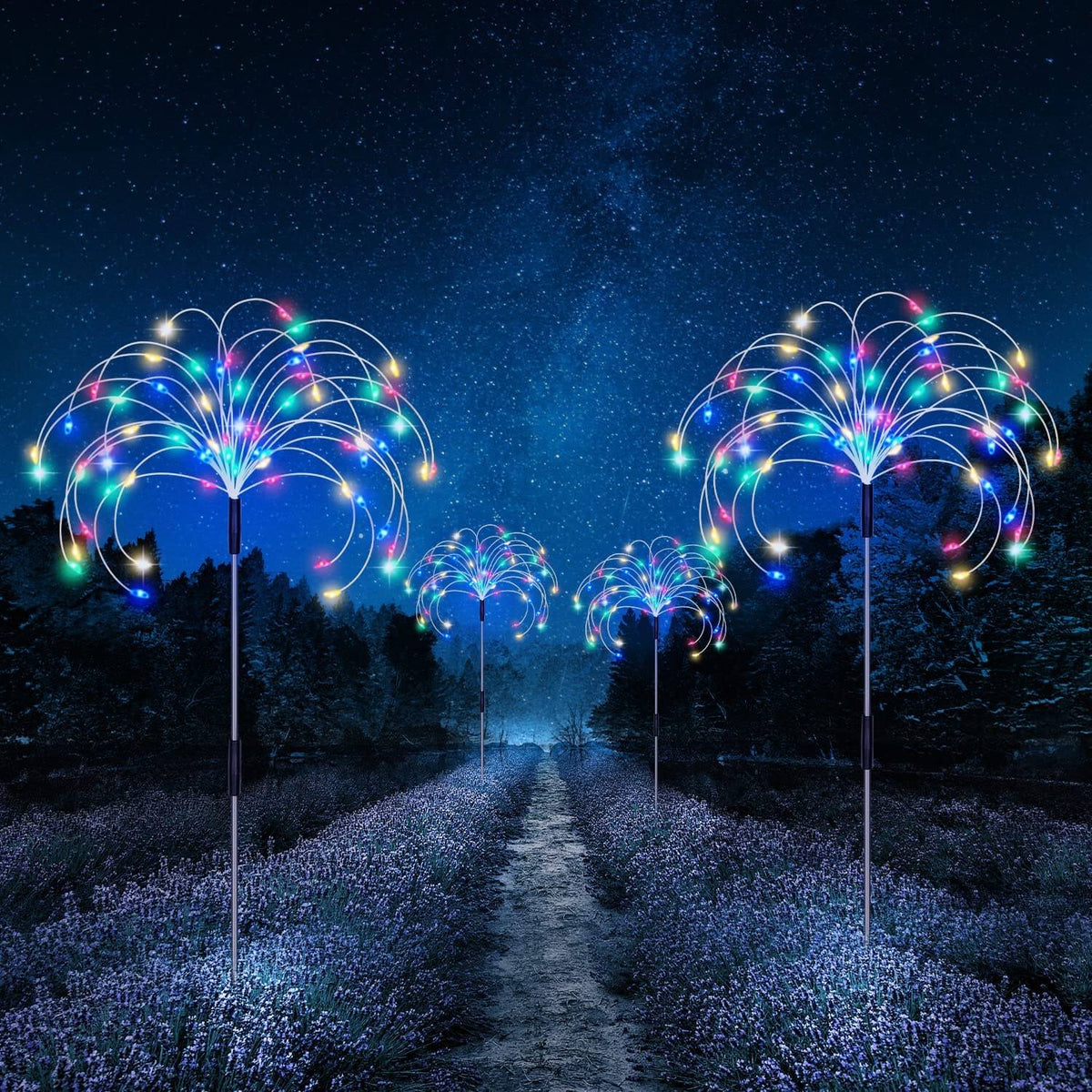 Solar Garden Lamp Fireworks Effect 120 LED