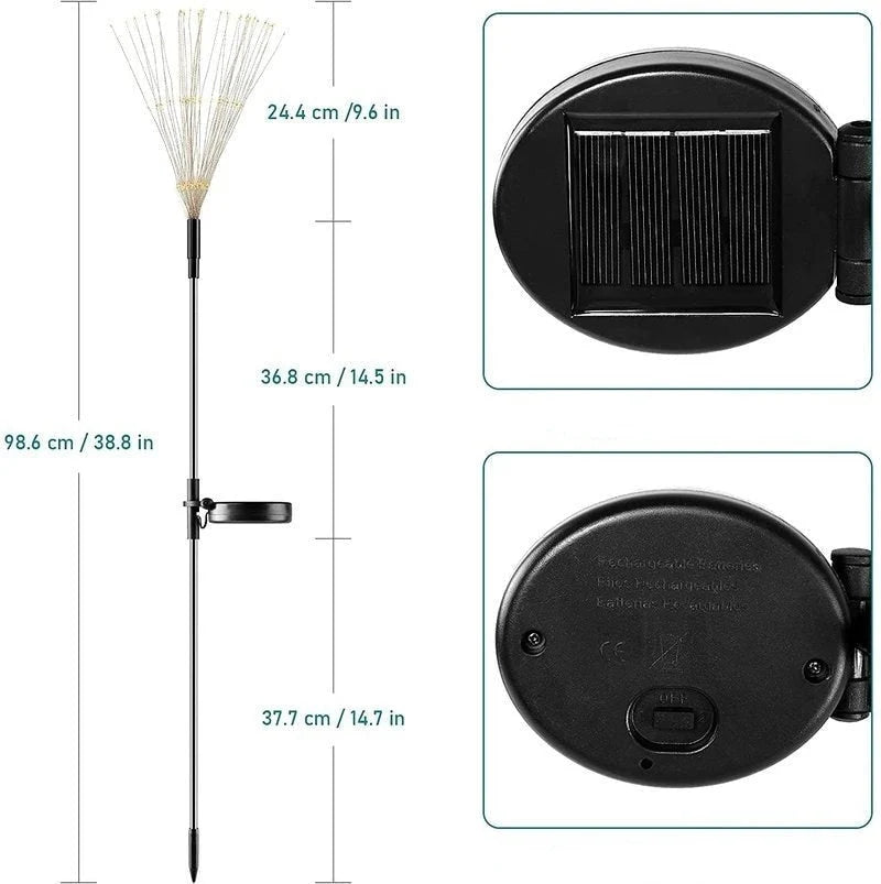Solar Garden Lamp Fireworks Effect 120 LED