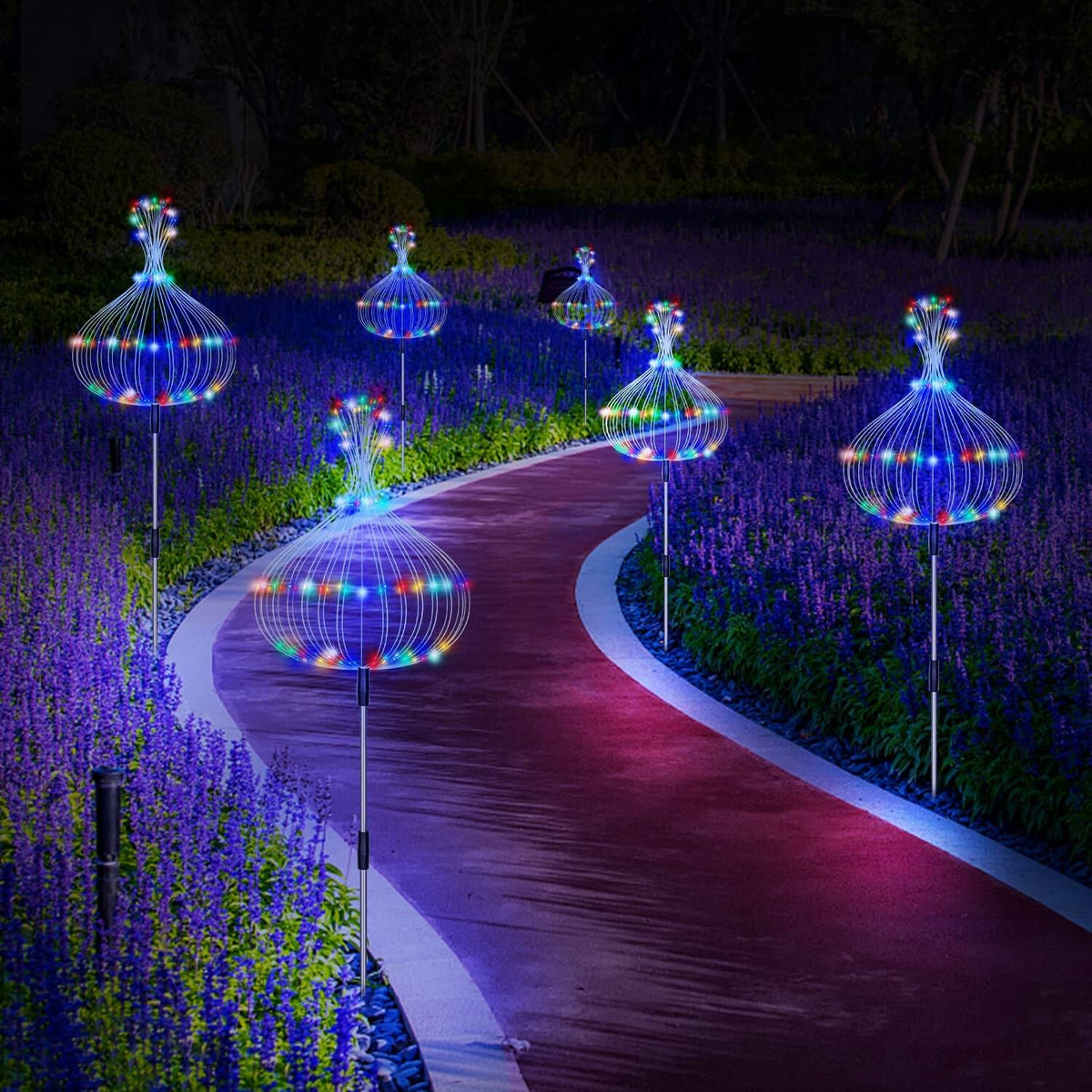 Solar Garden Lamp Fireworks Effect 120 LED