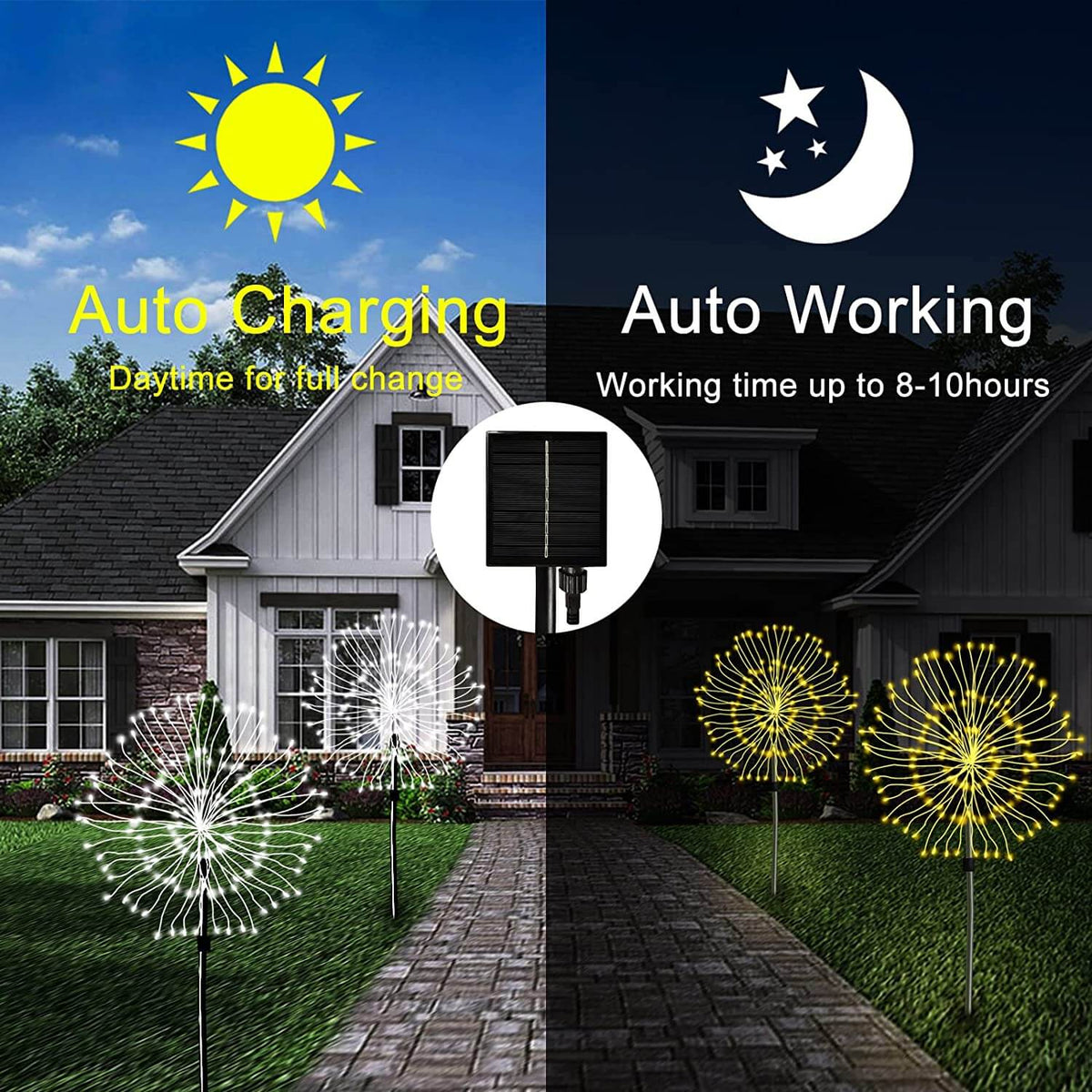 Solar Garden Lamp Fireworks Effect 120 LED