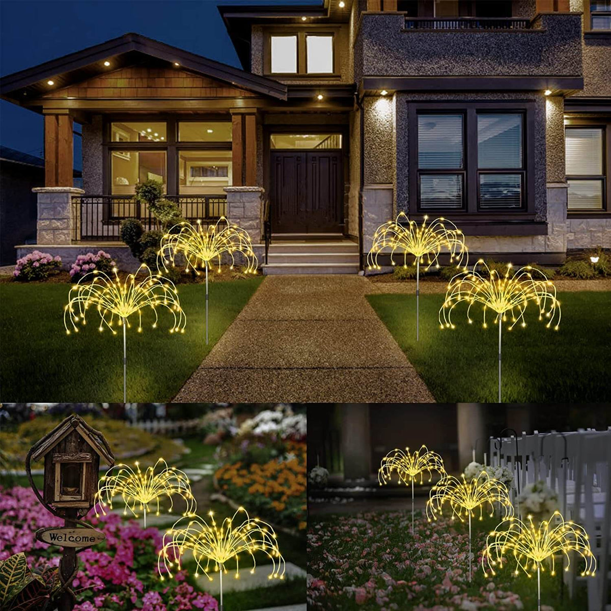 Solar Garden Lamp Fireworks Effect 120 LED