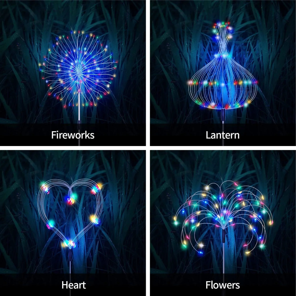 Solar Garden Lamp Fireworks Effect 120 LED