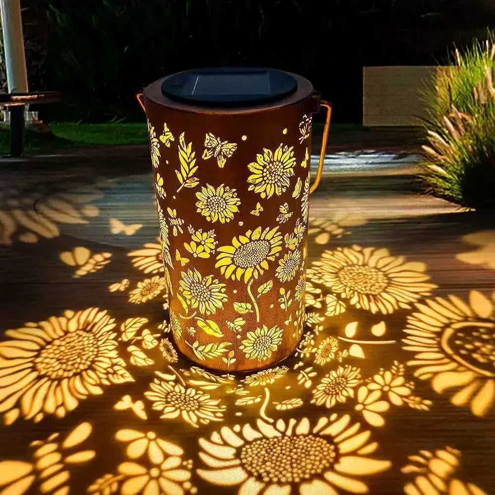 Solar Garden Lantern Automatic Warm & Colored Light