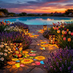 Solar Garden Lantern Automatic Warm & Colored Light