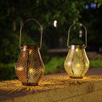 Solar Garden Light Iron Dusk-to-Dawn 50,000-Hour LEDs