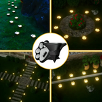 Solar Garden Light Paw Print Auto Dusk Sensor Weather-Resistant