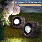 Solar Garden Light Rock LED 12-Hour Runtime