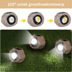 Solar Garden Light Rock LED 12-Hour Runtime