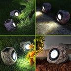 Solar Garden Light Rock LED 12-Hour Runtime