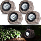 Solar Garden Light Rock LED 12-Hour Runtime