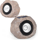 Solar Garden Light Rock LED 12-Hour Runtime