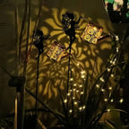 Solar Garden Light Watering Can Warm White Bronze Finish