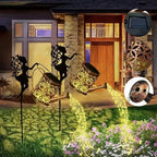 Solar Garden Light Watering Can Warm White Bronze Finish