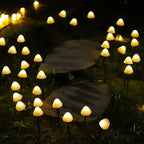 Solar Garden Lights 10-LED Mushroom-Shaped Weatherproof