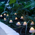 Solar Garden Lights 10-LED Mushroom-Shaped Weatherproof