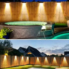 Solar Garden Lights Automatic Dusk Sensor Set of 2