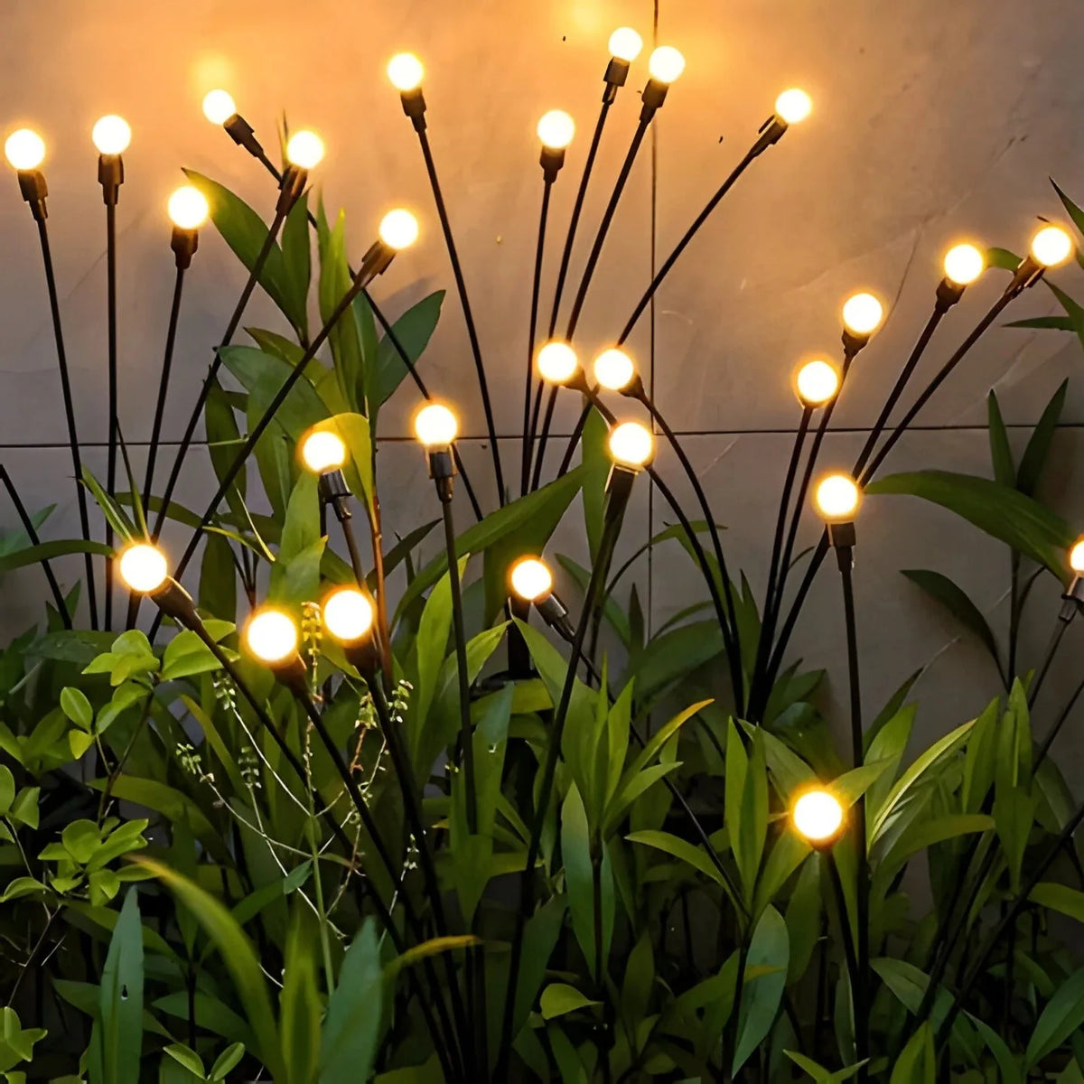 Solar Garden Lights Firefly-Style 8-Hour Runtime