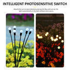 Solar Garden Lights Firefly-Style 8-Hour Runtime