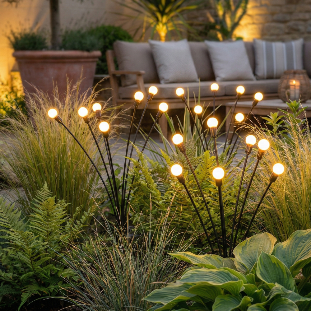 Solar Garden Lights Solar-Powered IP65 Waterproof 120 Lumens