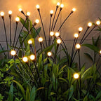 Solar Garden Lights Swaying Firefly Effect Stainless Steel