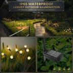 Solar Garden Lights Swaying Motion Warm LED Weather-Resistant