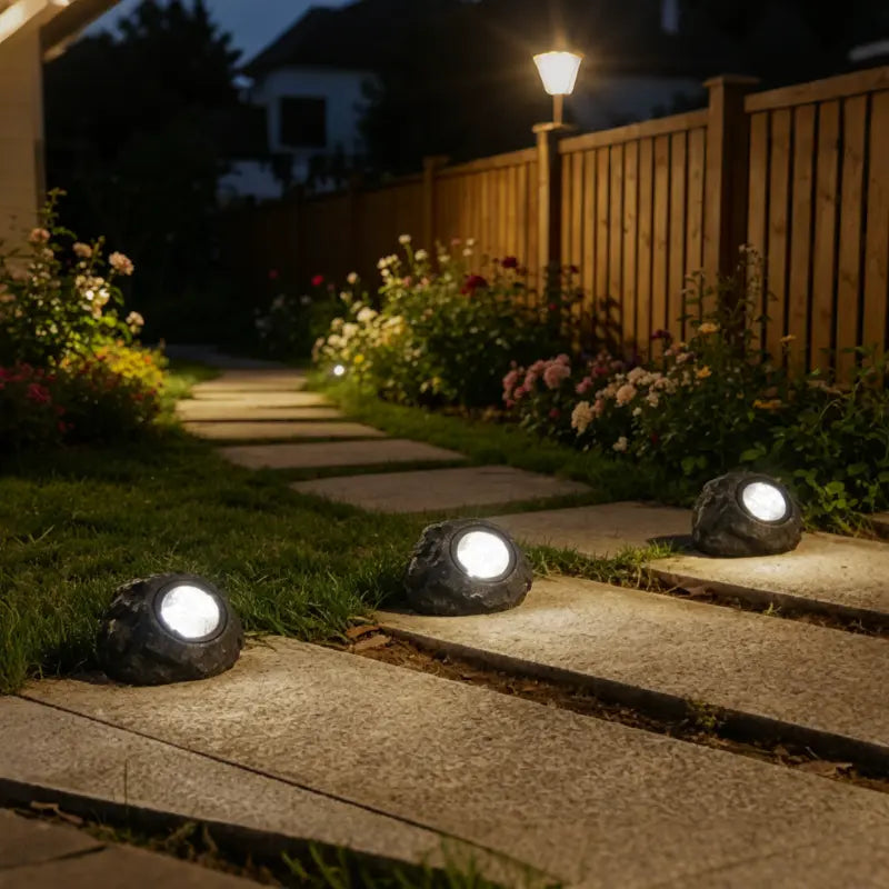 Solar Garden Spotlight Natural Stone Waterproof 10 Hour