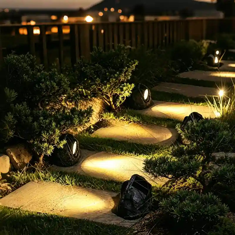 Solar Garden Spotlight Natural Stone Waterproof 10 Hour