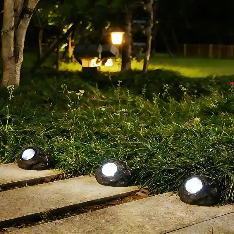 Solar Garden Spotlight Natural Stone Waterproof 10 Hour