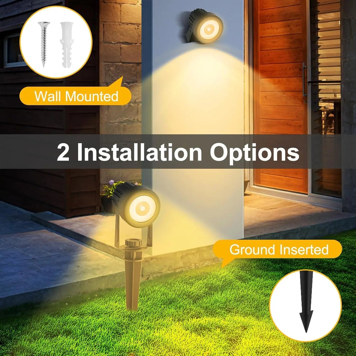 Solar Garden Spotlight Warm & Cool White IP65 Weatherproof