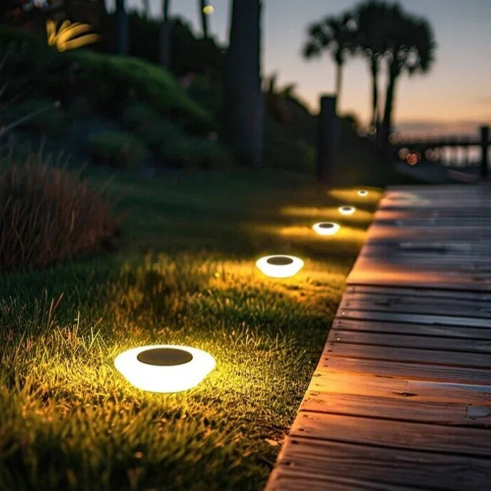 Solar Ground Spotlight Dusk-to-Dawn IP65 Waterproof