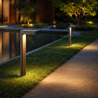 Solar & Hardwired Adjustable L-Shaped Path Light (IP65 Waterproof)