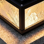 Solar & Hardwired Die-Cast Aluminum Modern Square Pillar Light