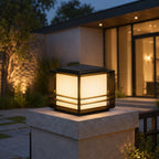 Solar & Hardwired Outdoor Pillar Light (Tri-Color LED)