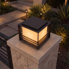Solar & Hardwired Outdoor Pillar Light (Tri-Color LED)