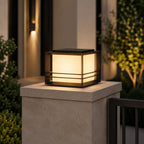 Solar & Hardwired Outdoor Pillar Light (Tri-Color LED)