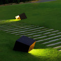 Solar & Hardwired Stainless Steel Cube Path Light