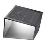 Solar & Hardwired Stainless Steel Cube Path Light
