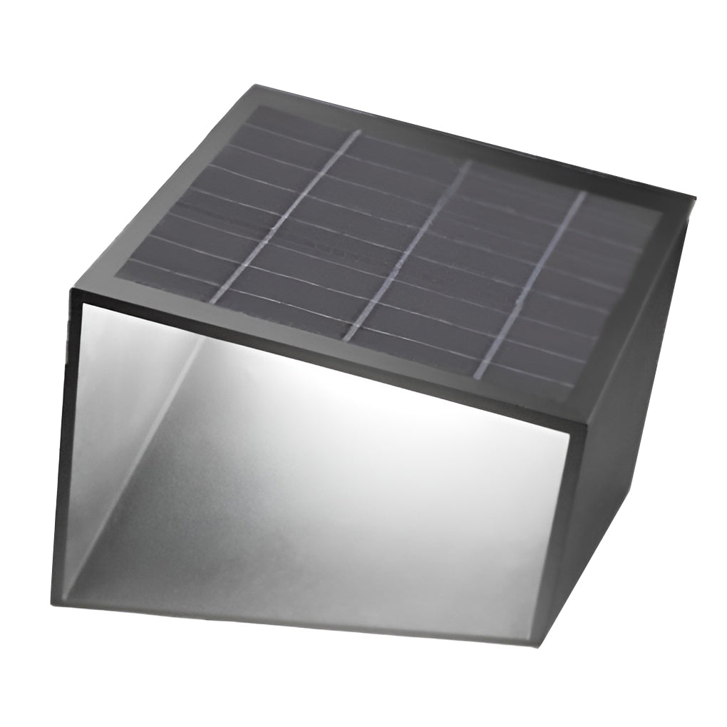 Solar & Hardwired Stainless Steel Cube Path Light