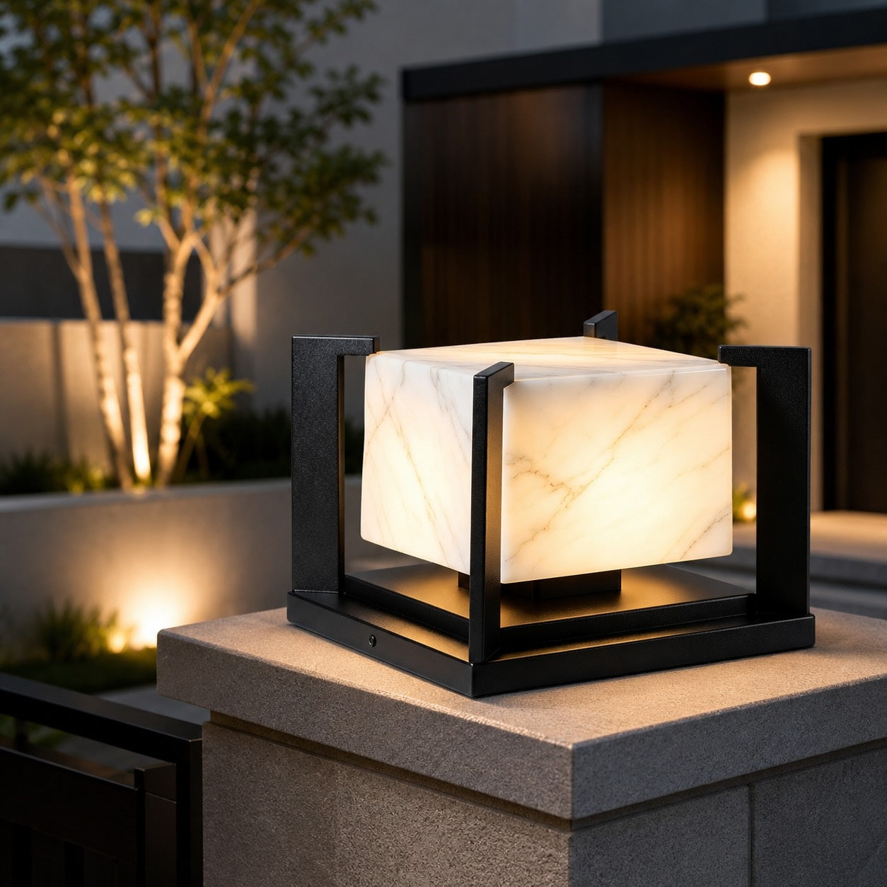 Solar & Hardwired Stainless Steel Pillar Light