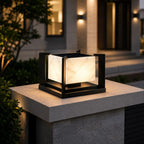Solar & Hardwired Stainless Steel Pillar Light