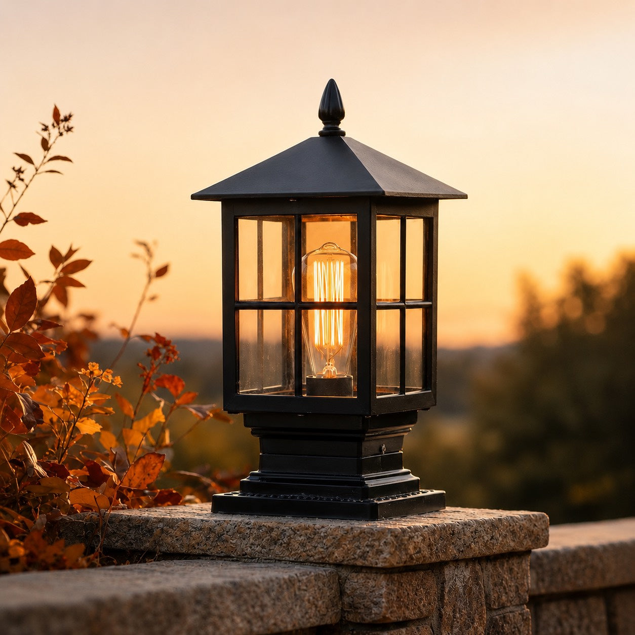 Solar & Hardwired Weatherproof Pillar Light