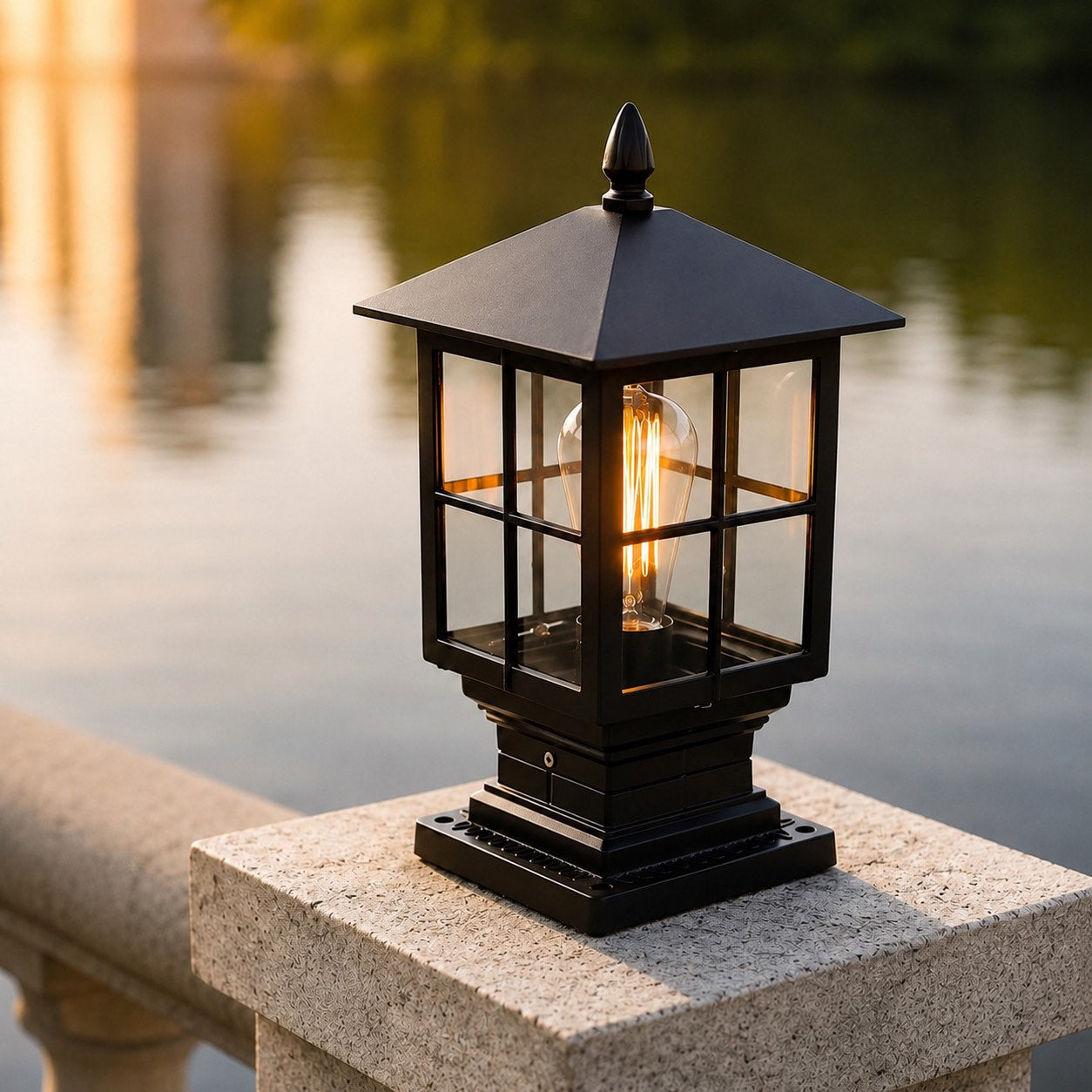 Solar & Hardwired Weatherproof Pillar Light