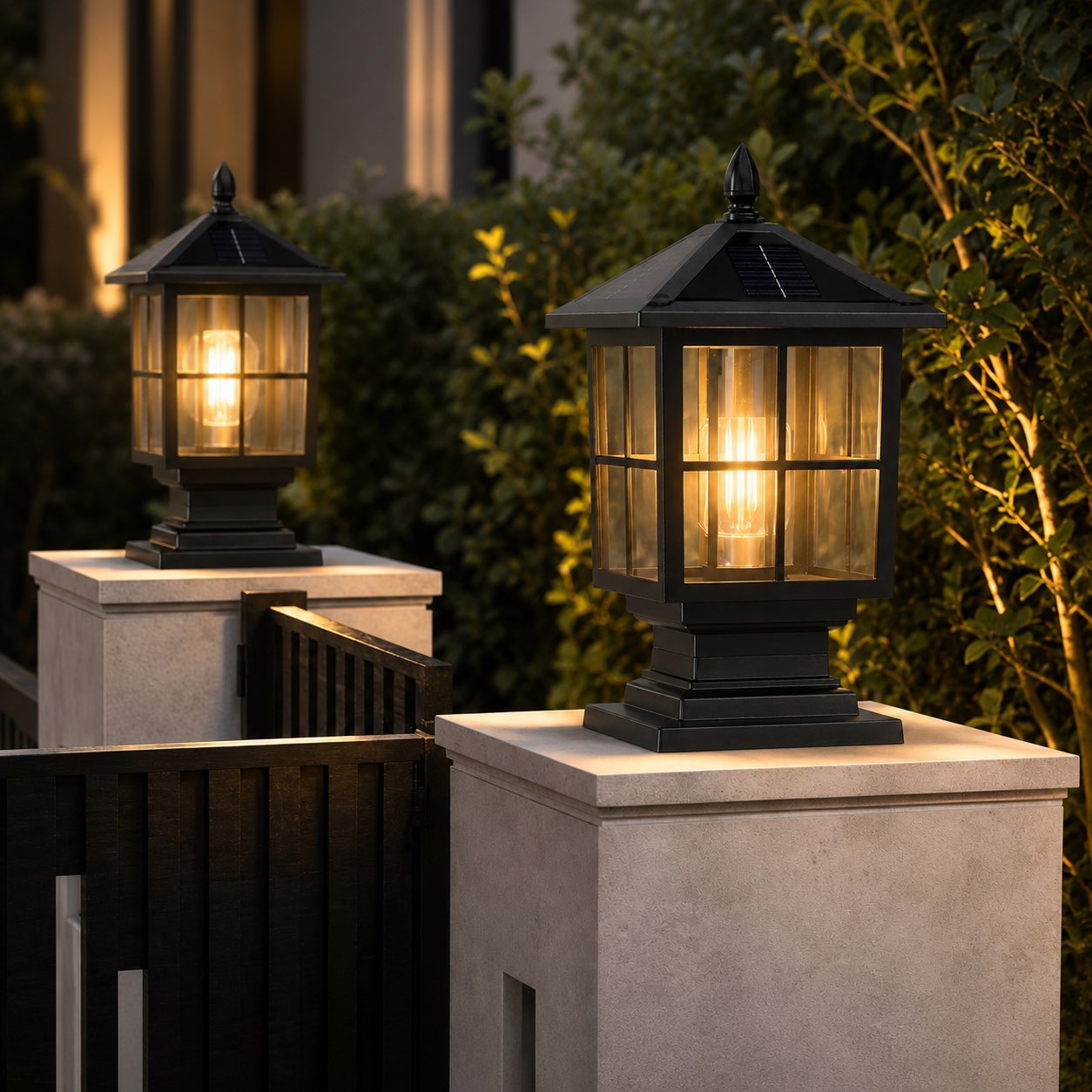 Solar & Hardwired Weatherproof Pillar Light
