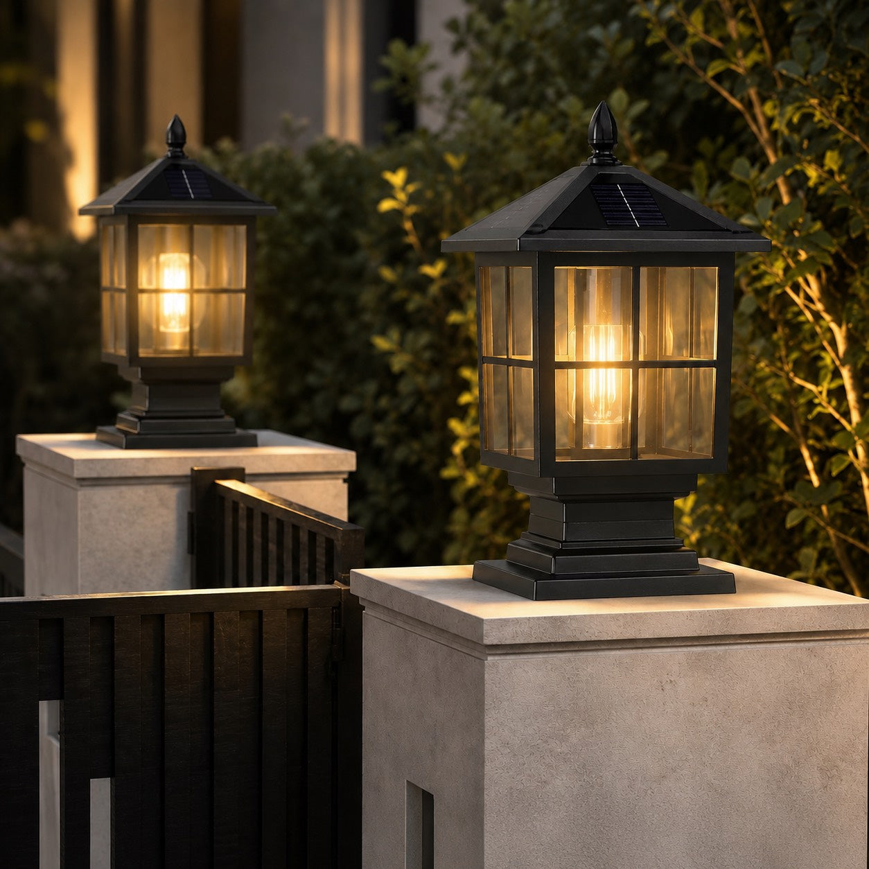 Solar & Hardwired Weatherproof Pillar Light