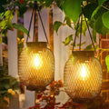 Solar Lantern Automatic Dusk Sensor Weather-Resistant 14-Hour Runtime