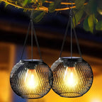 Solar Lantern Automatic Dusk Sensor Weather-Resistant 14-Hour Runtime