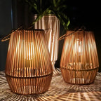 Solar Lantern Rattan Style IP65 Waterproof Automatic Dusk Sensor